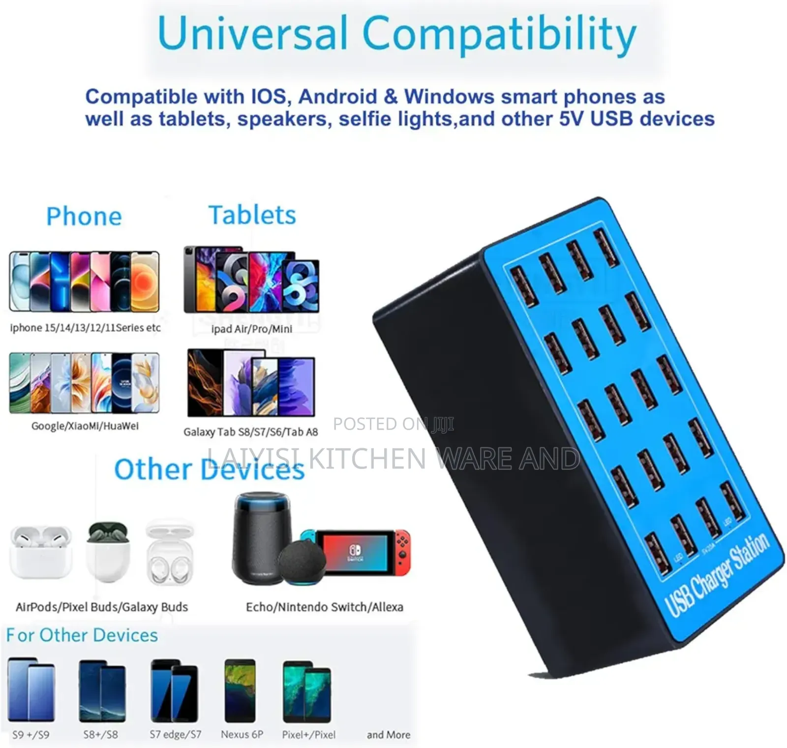 20 Port USB Station Design, Multi-port Charger, Strong
