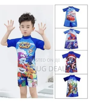 Kid's Swimming Costume Wear(4 - 8 Yrs) - Blue Designs Vary