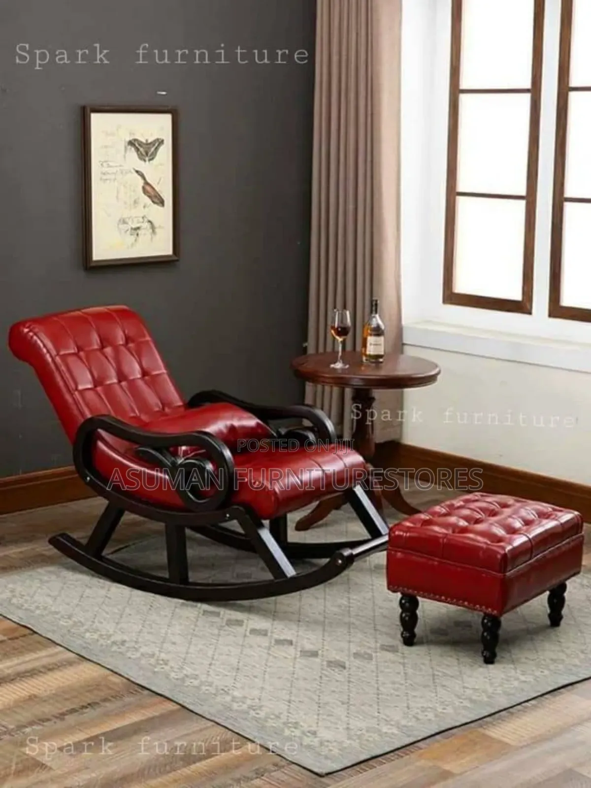 Modern Rocking Chair With Footrest Call