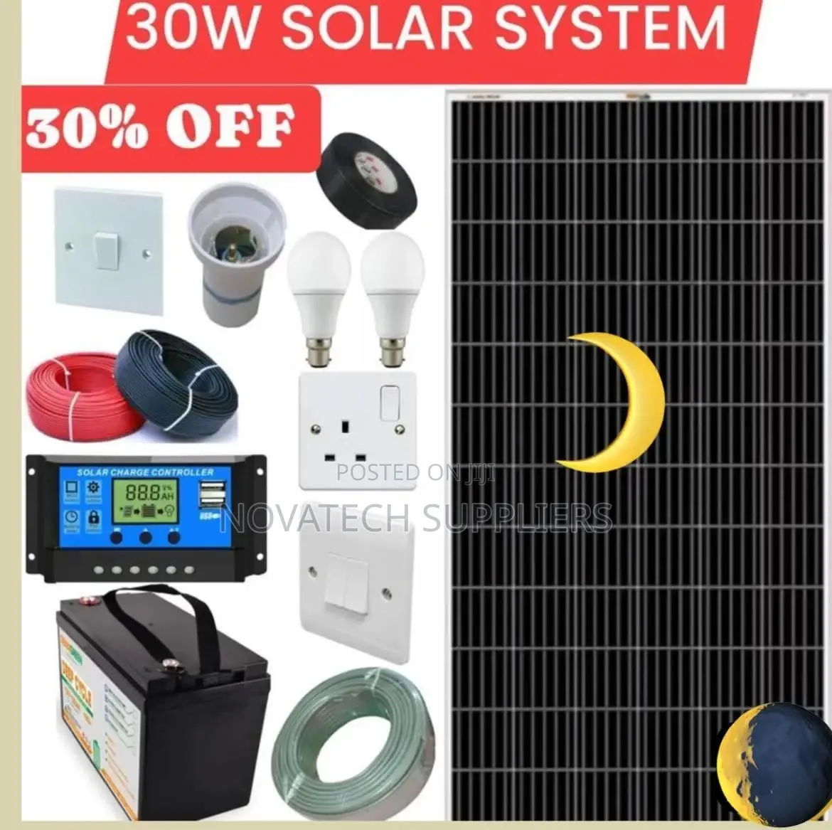 30W Solar System Full Kit / German Technology