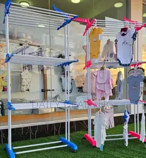 Metallic Outdoor Clothes Rack