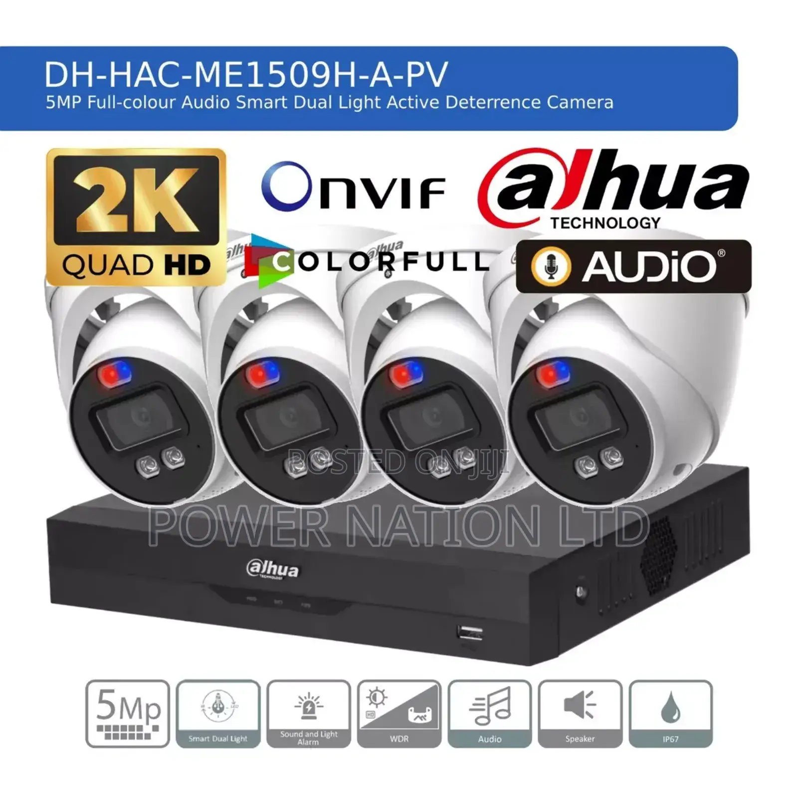 4 Channel 5mp Dahua CCTV Camera Full Kit