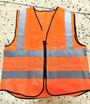Orange Reflective Vest With Zip