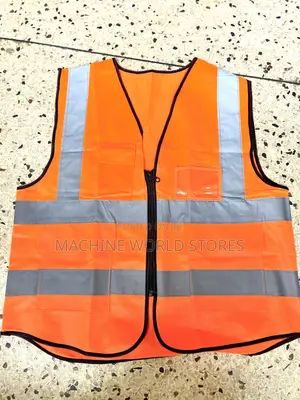 Orange Reflective Vest With Zip