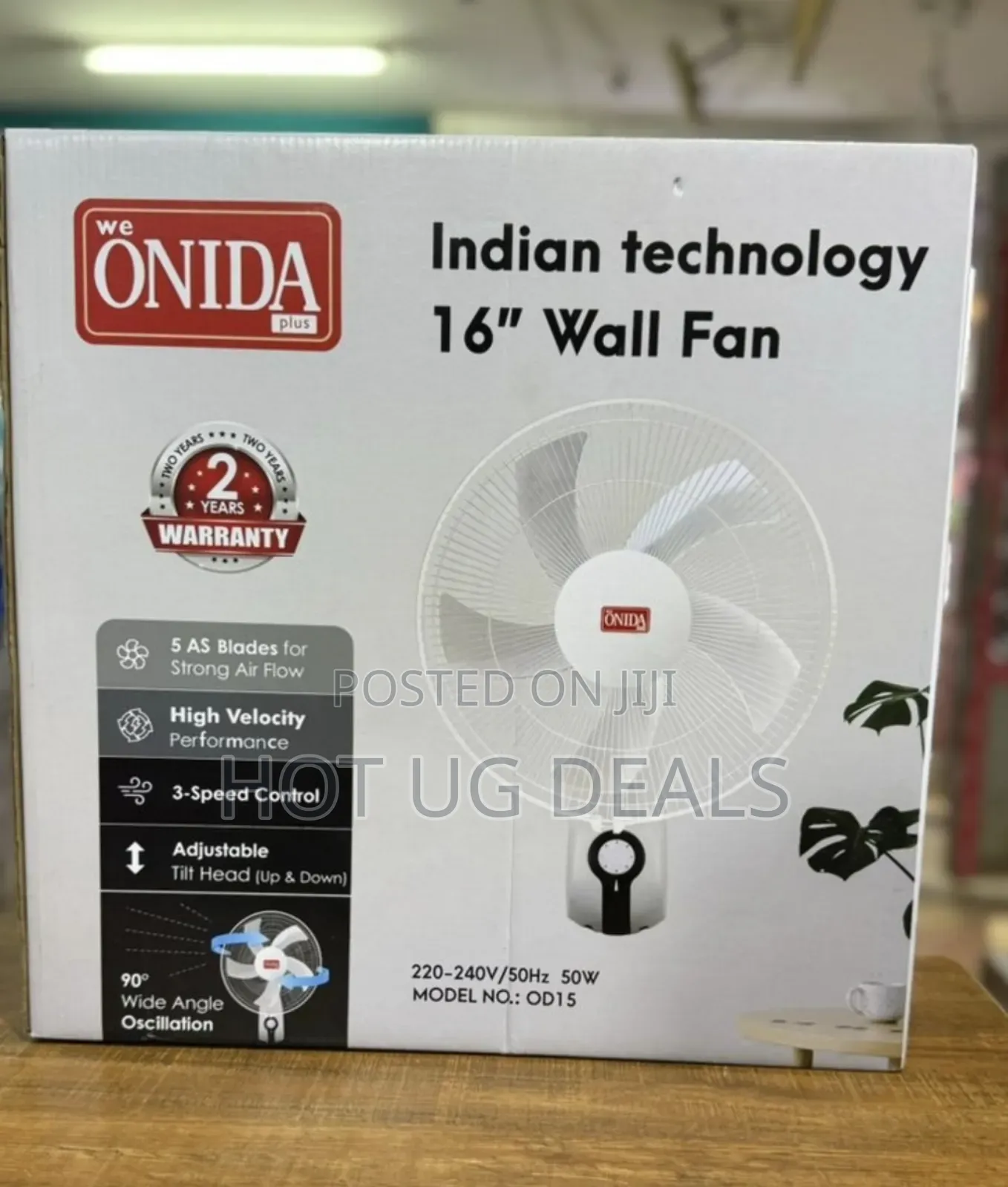 Onida Plus 16 Inch Wall Fan - White