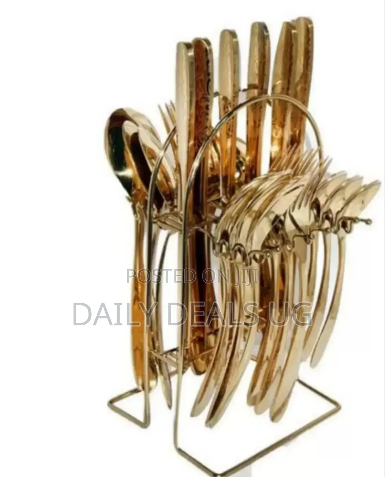 Gold Forks and Spoon Holder