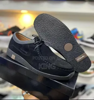 Primal Clarks Black/Brown Suede Shoes