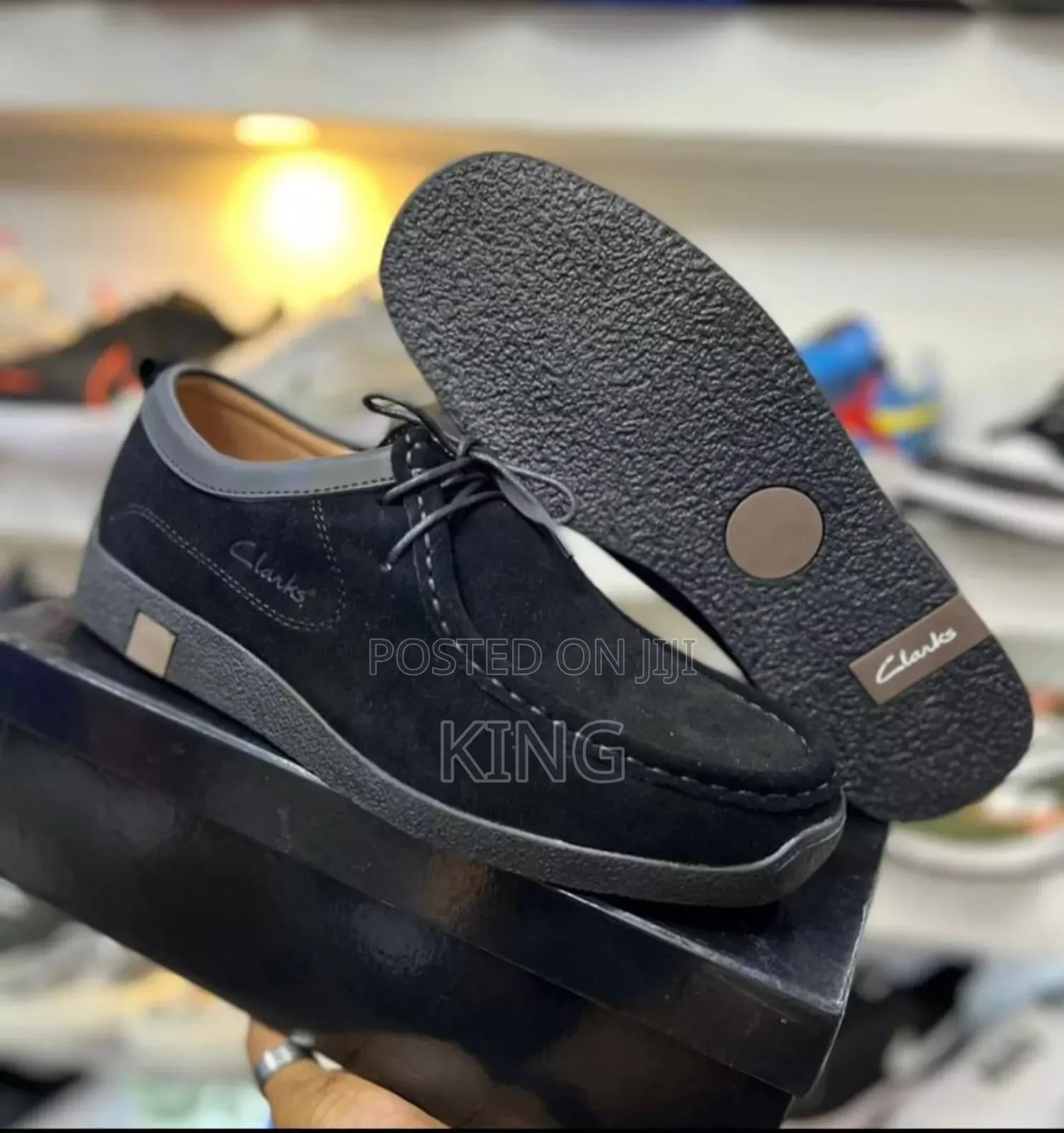 Primal Clarks Black/Brown Suede Shoes