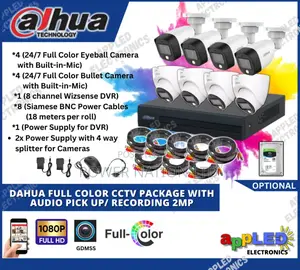 8 Channel Dahua CCTV Camera Full Kit 24/7 Surveillance