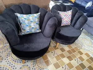 Two Beautiful Flower Sofas in Black Color Readily Available.