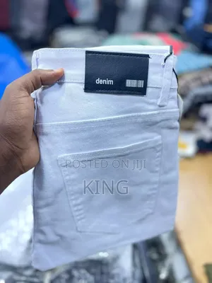 Zeus White Denim Jeans. White Pants