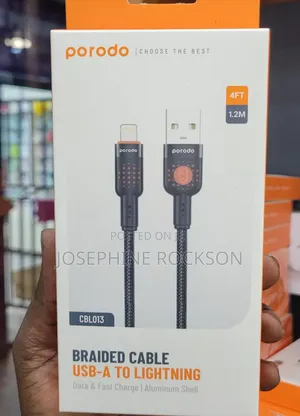 Porodo Braided Cable USB a to Lightning