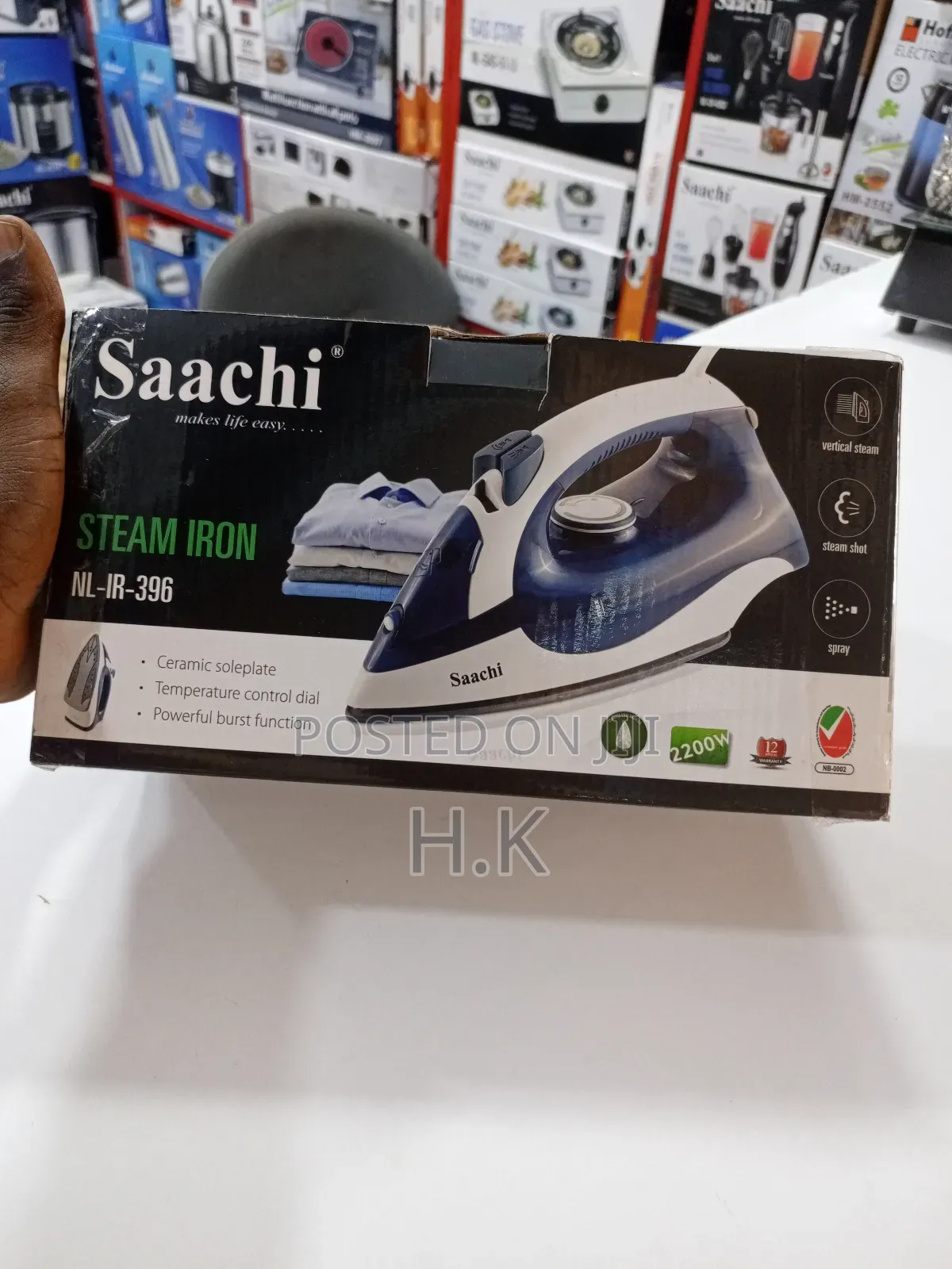 Saachi Steam Iron, Model NL-IR-396.