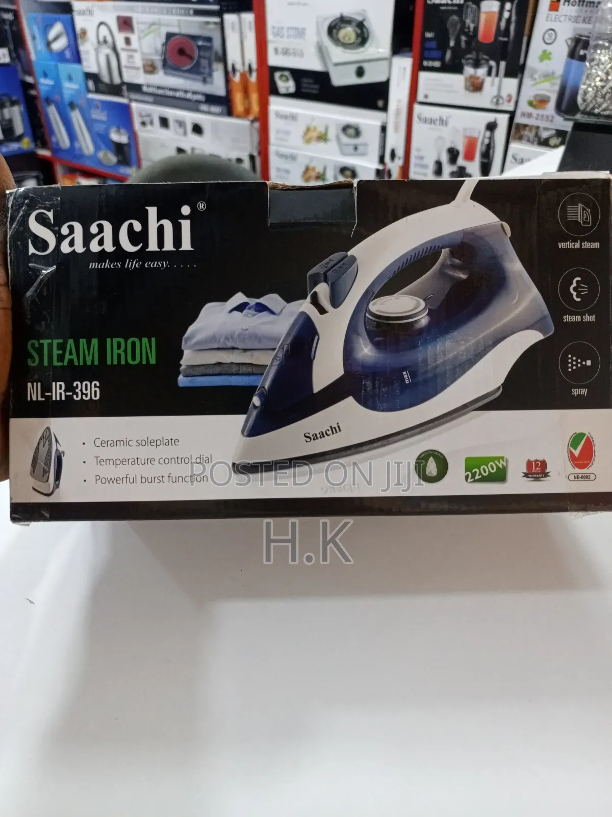 Saachi Steam Iron, Model NL-IR-396.