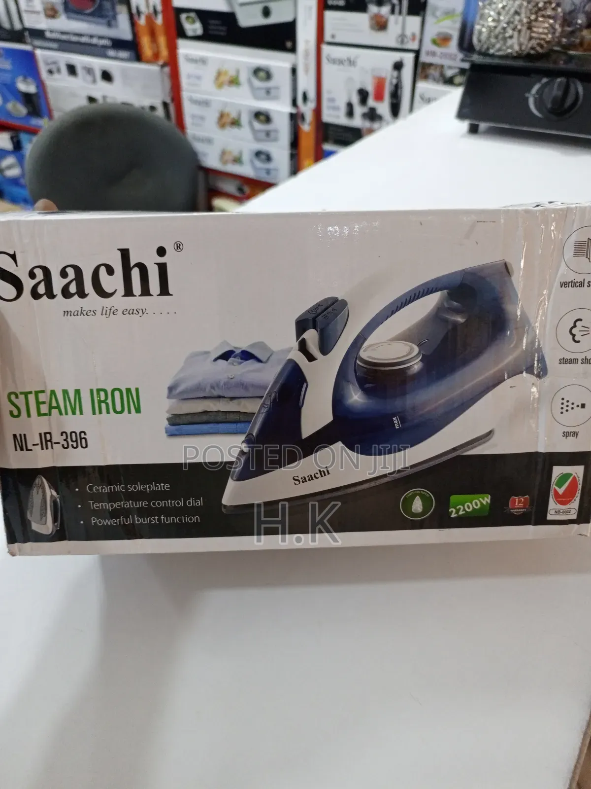 Saachi Steam Iron, Model NL-IR-396.