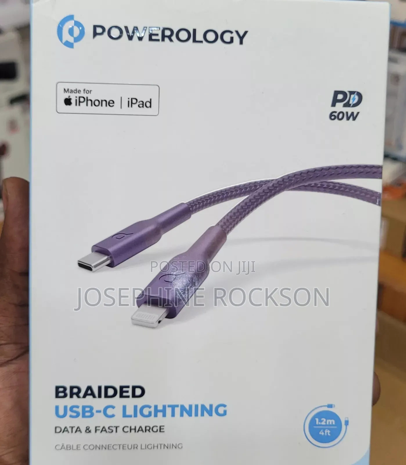 Powerology Braided USB C Lightning Cable