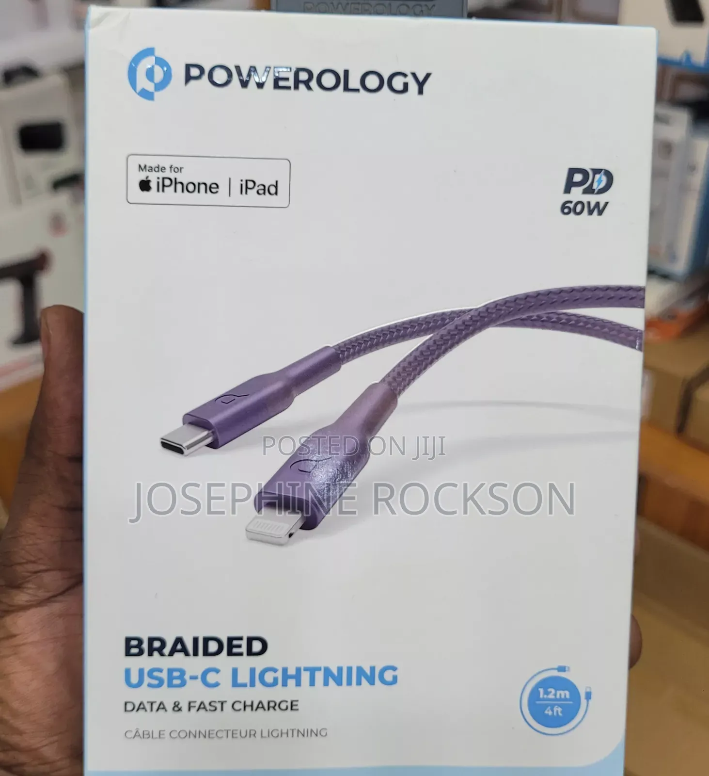Powerology Braided USB C Lightning Cable
