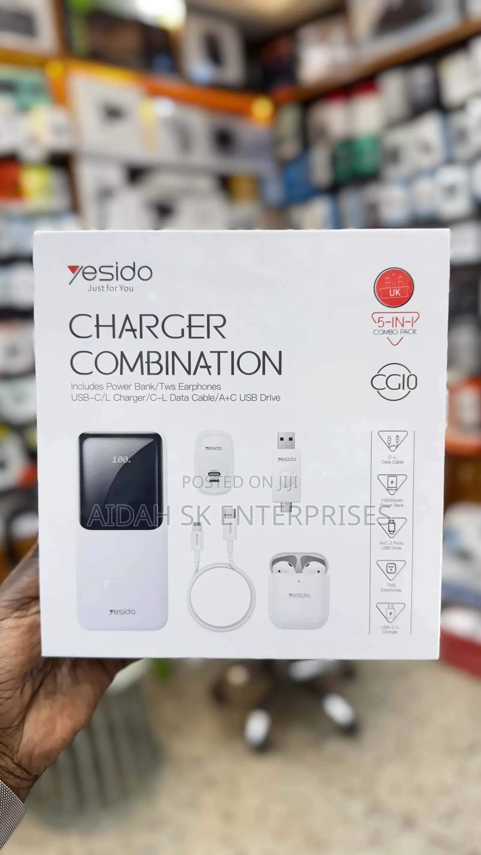 Yesido 5 in 1 Combo Pack Charger Combination