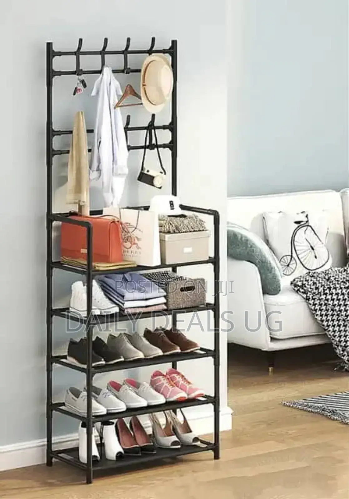 Aluminum Hat and Shoe Rack