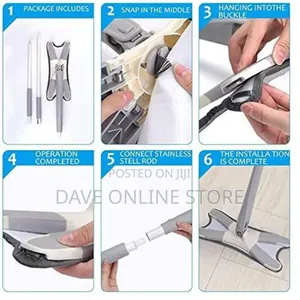 Easy Self-Wringing Microfiber Flat Floor X Shape Mop