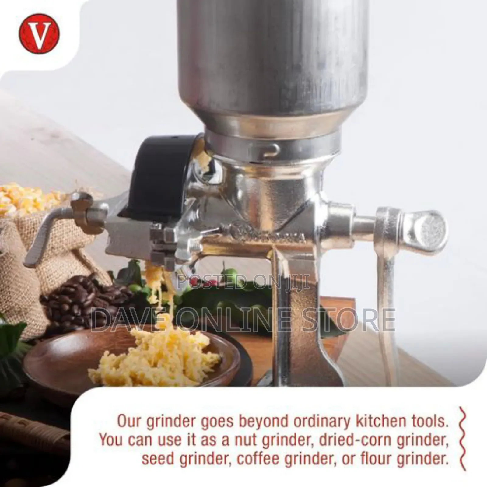 Manually Operated Metalic Grinder Mill for Groundnuts Coffee