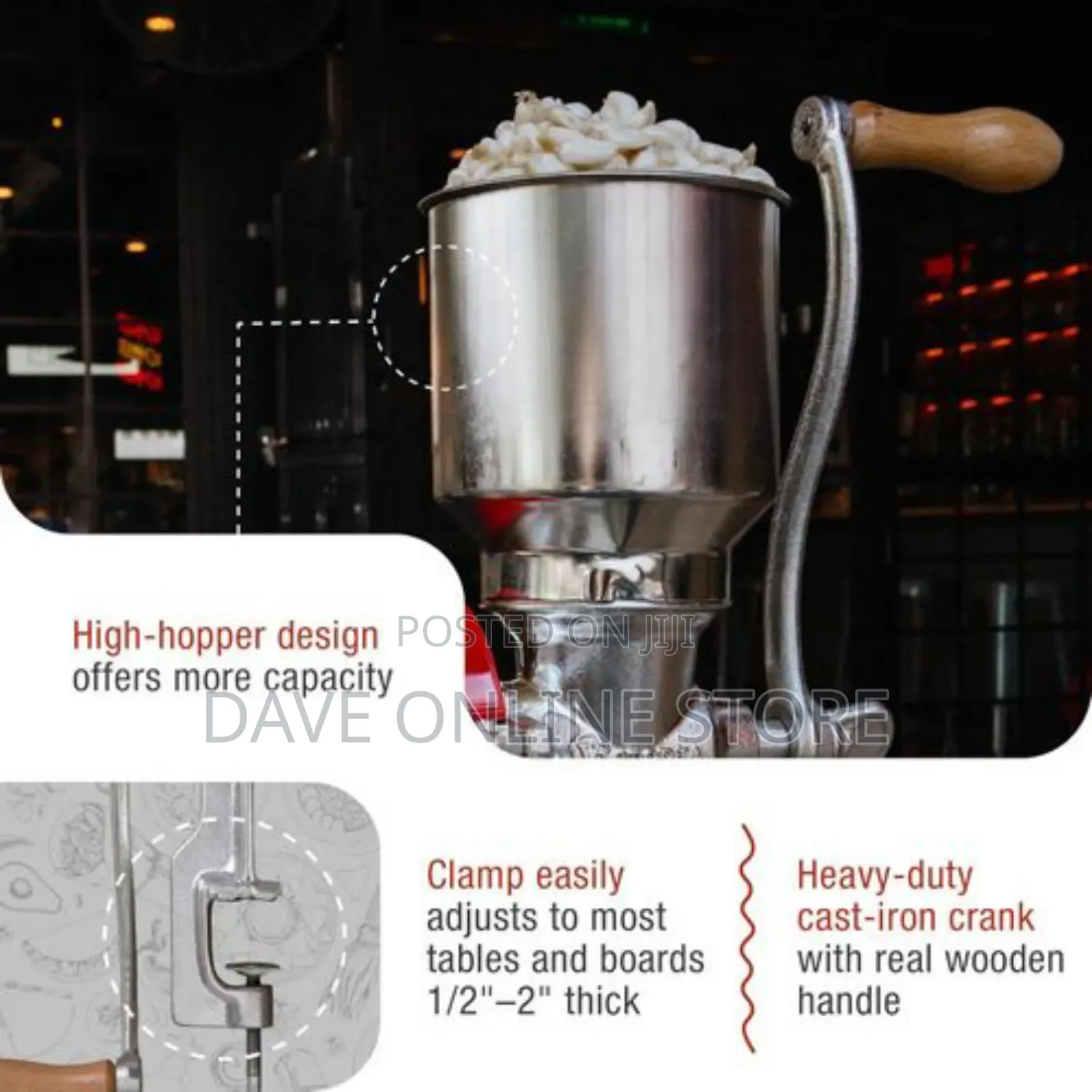 Manually Operated Metalic Grinder Mill for Groundnuts Coffee