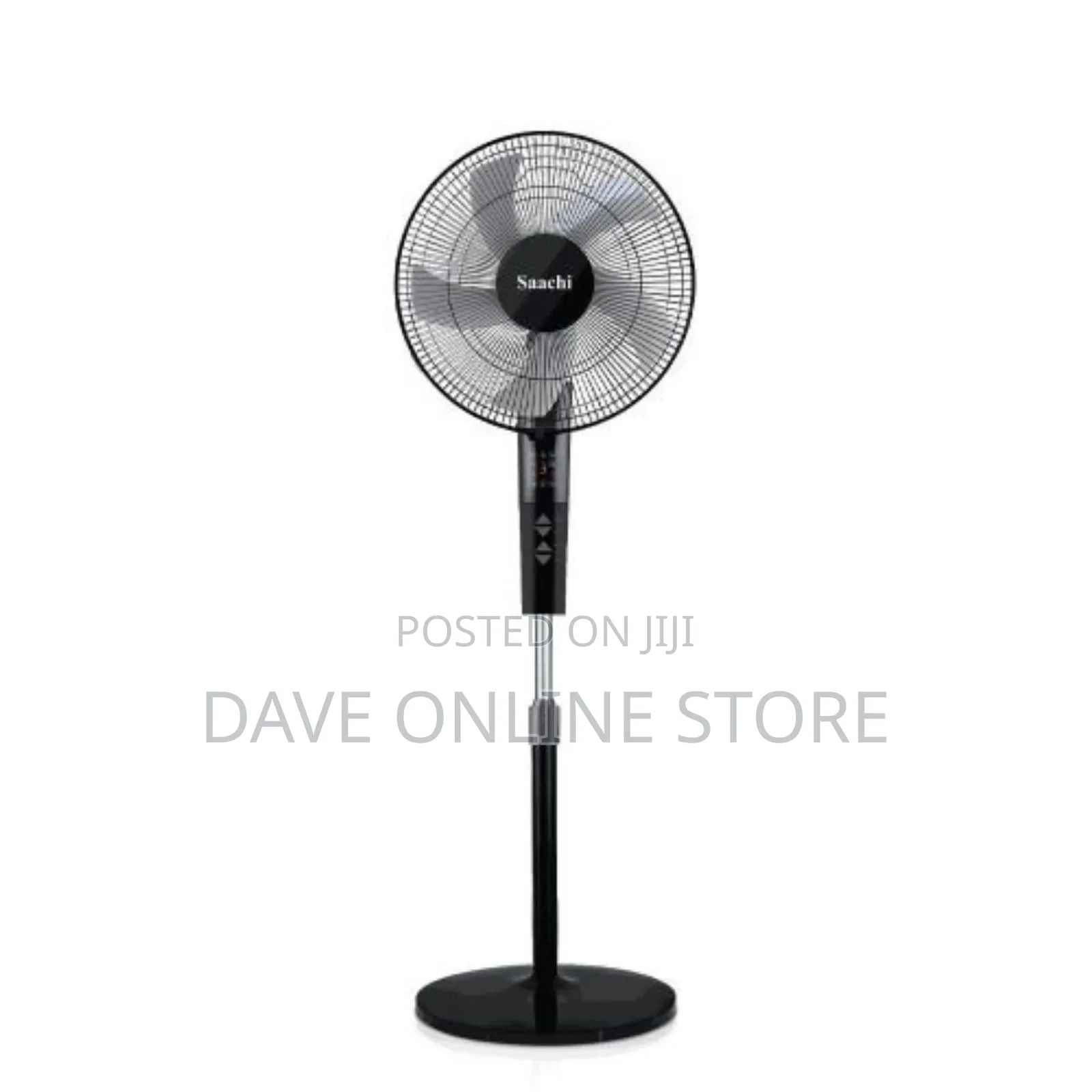 16 Inch Powerful Wind Strong Fan With Metallic Grill-Black