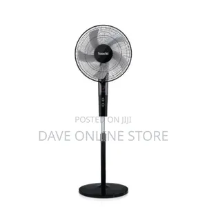 16 Inch Powerful Wind Strong Fan With Metallic Grill-Black