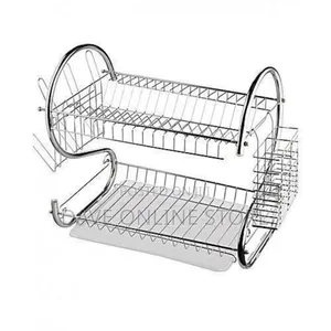 2 Tier Stainless Steel Dish Rack for Draining Utensils
