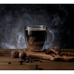 6 Piece Double Wall Glass Coffee Mugs Set , 8oz Tea Cups,