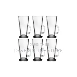 6 Pieces of Irish Coffee Ice Cream Tea Glasses-Colorless.