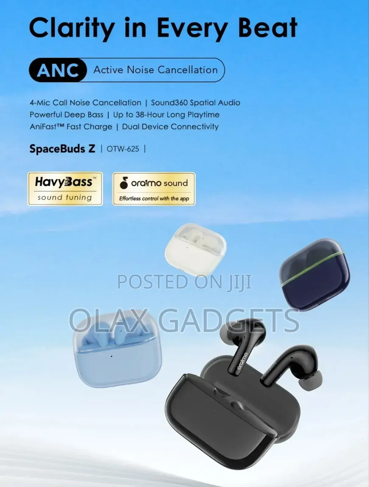 Oraimo Spacebuds Z ANC True Wireless Earbuds | OTW-625