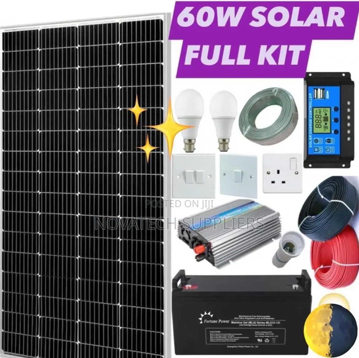 60W Solar Energy System Full Kit Amaro