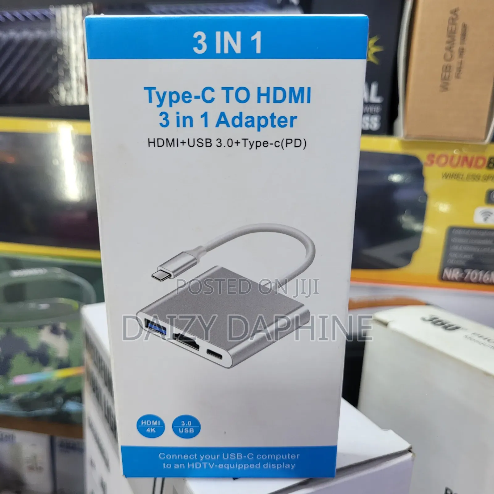 Type-C to HDMI to USB3.0 to DP Adapter
