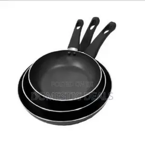 3pcs Nonstick Frying Pans- Black