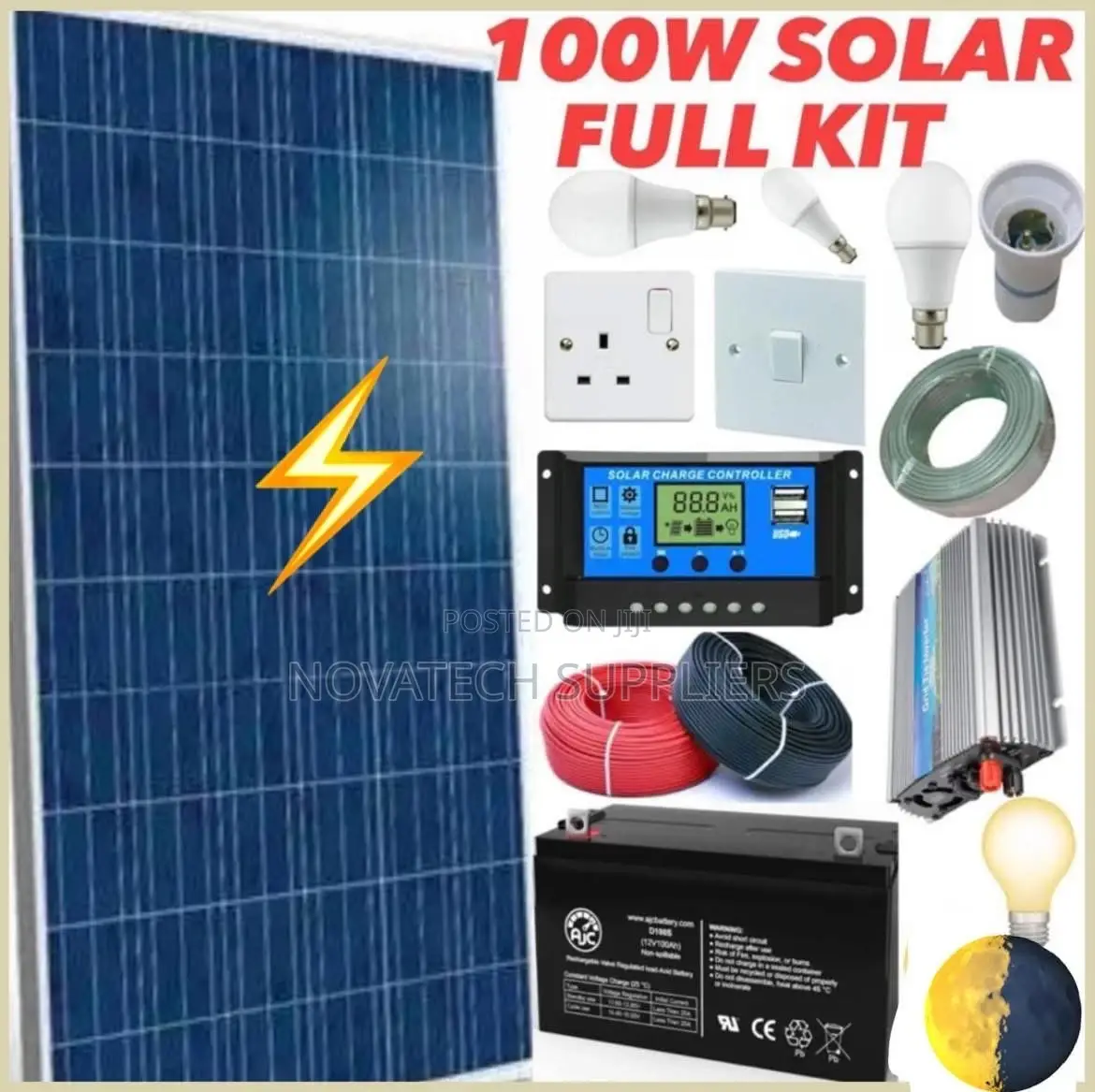 100W Solar System Full Kit / Tai Energy