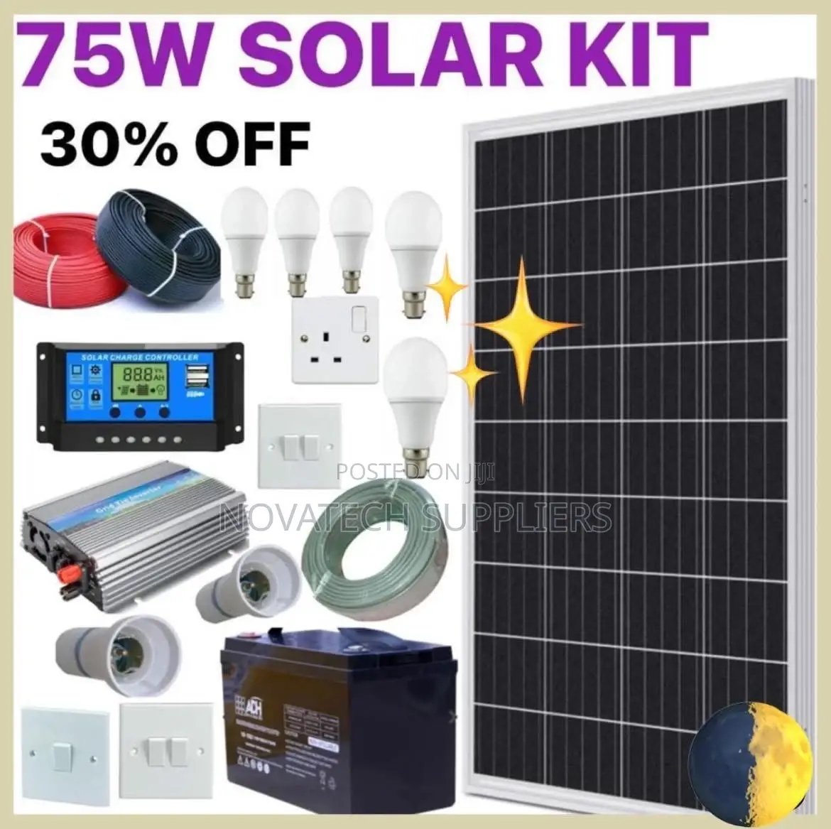 75W Solar Energy System Full Kit / German Technology