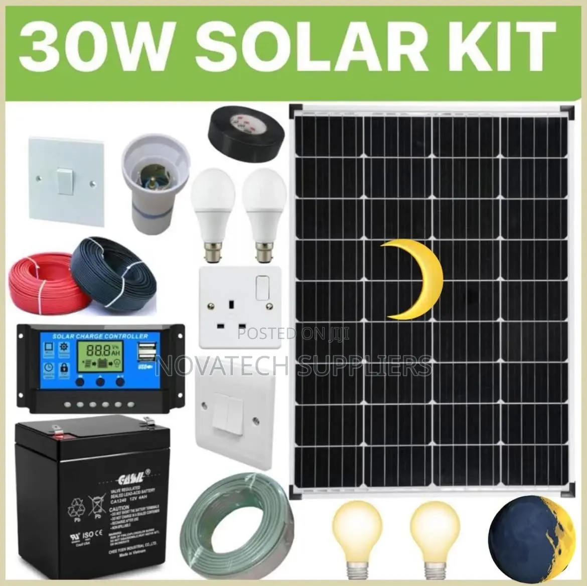 30W Solar Power Full Kit / Star Solar