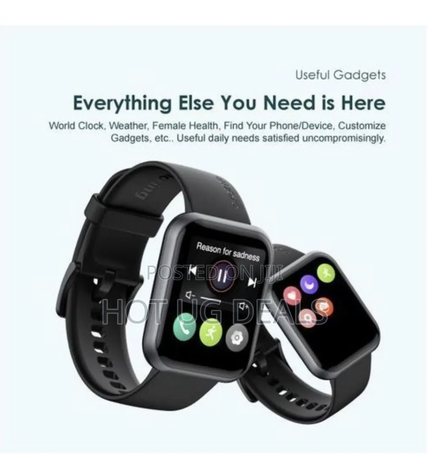Oraimo Watch 5 Lite Bluetooth Calling Smart Watch - Black
