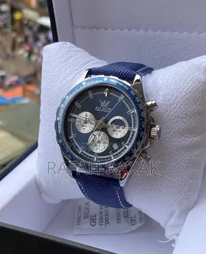 Original Men’S OLEVS 2945 Chronograph Wrist Leather Watch