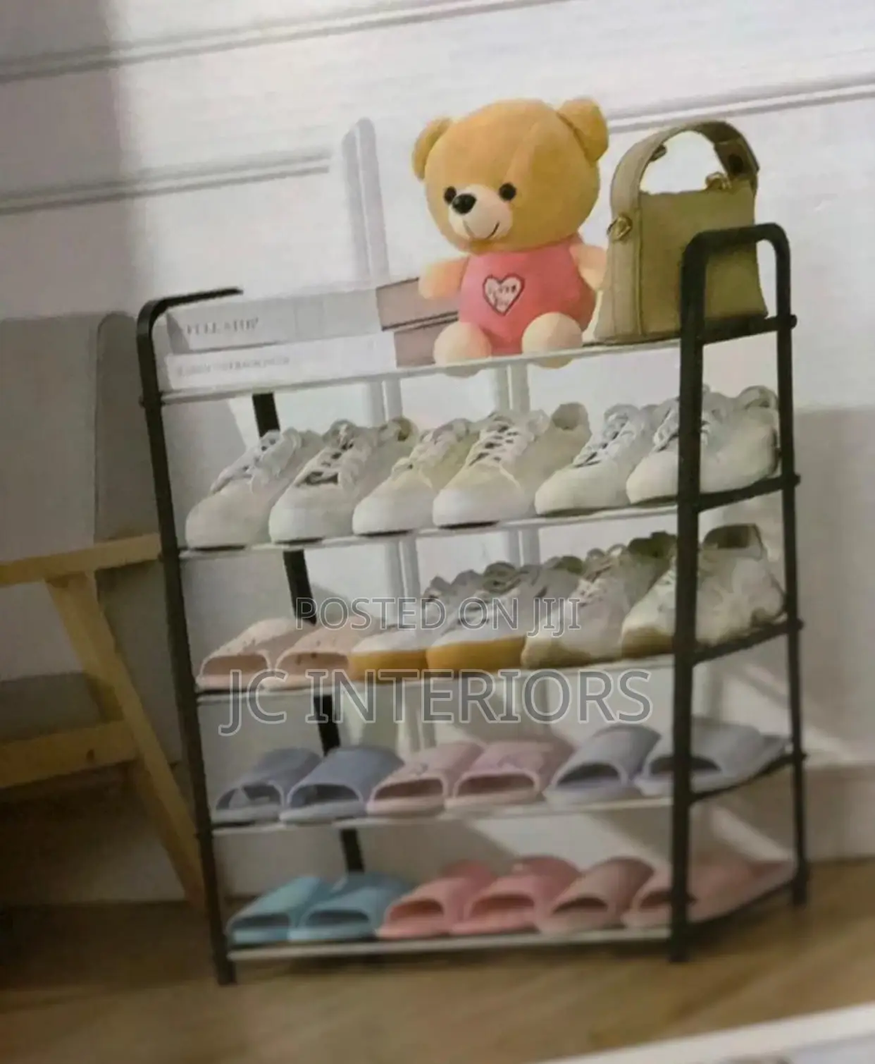 Simple Plastic/ Metal Shoe Rack