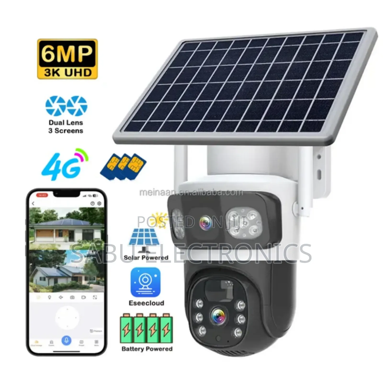 Eseecloud 2 Way Audio Com- Solar 4g Camera