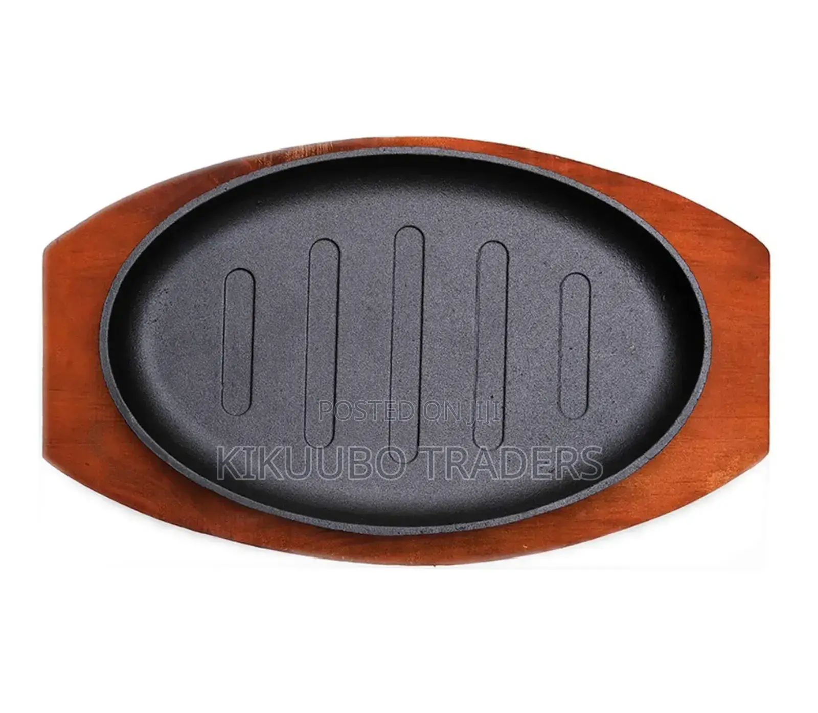 Cast Iron Oval Steak Plate Pan Platter Dish