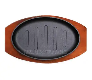 Cast Iron Oval Steak Plate Pan Platter Dish