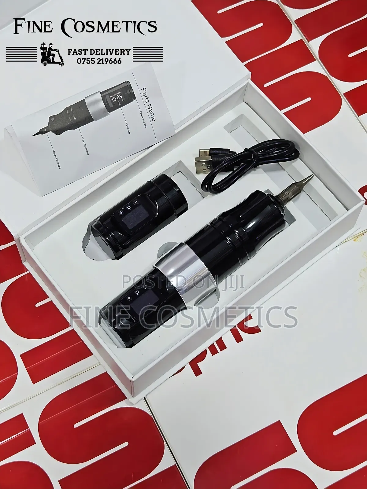2 Batteries, Top Quality Rechargeable Wireless Tattoo Machine Gun