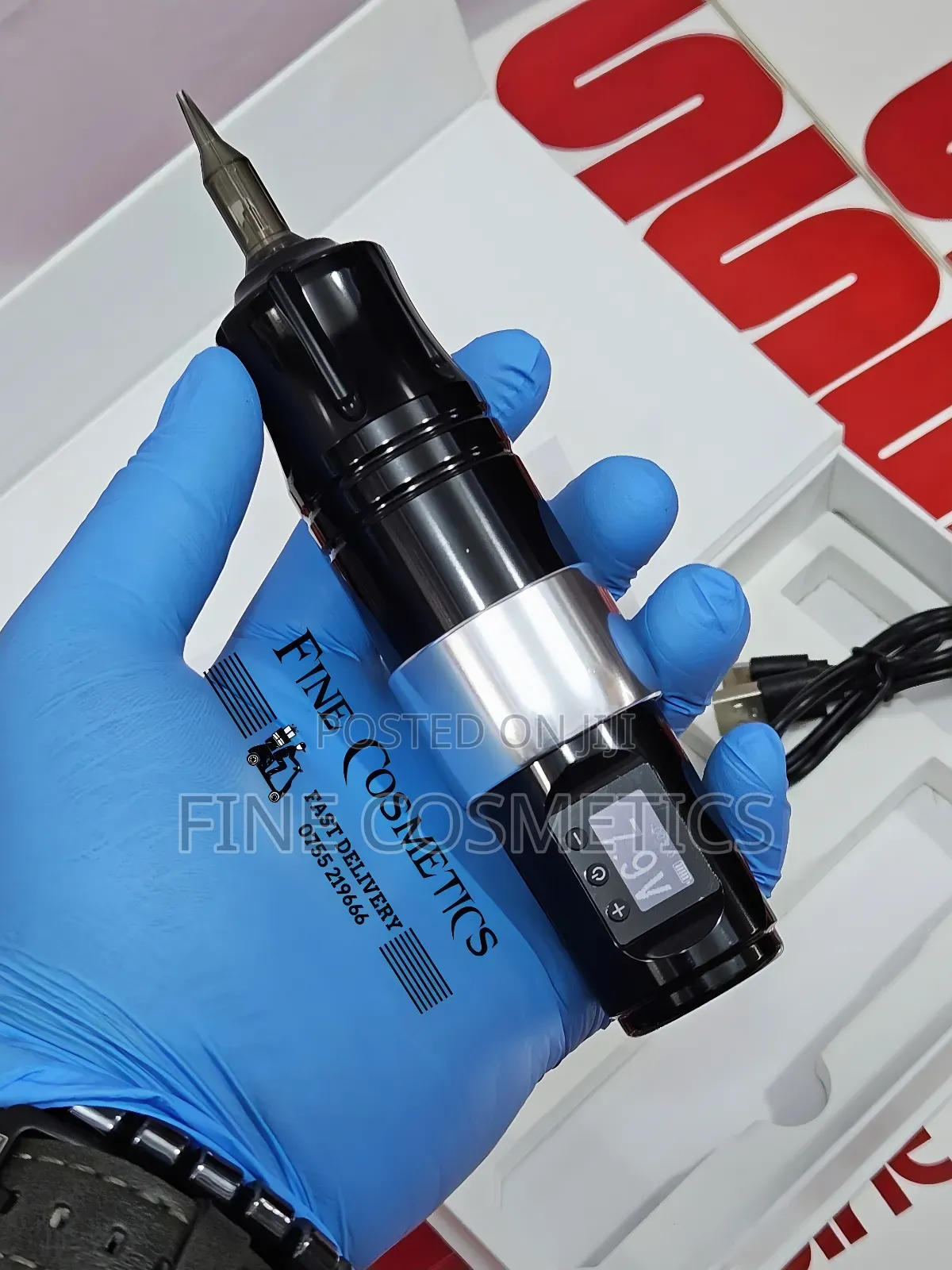 2 Batteries, Top Quality Rechargeable Wireless Tattoo Machine Gun