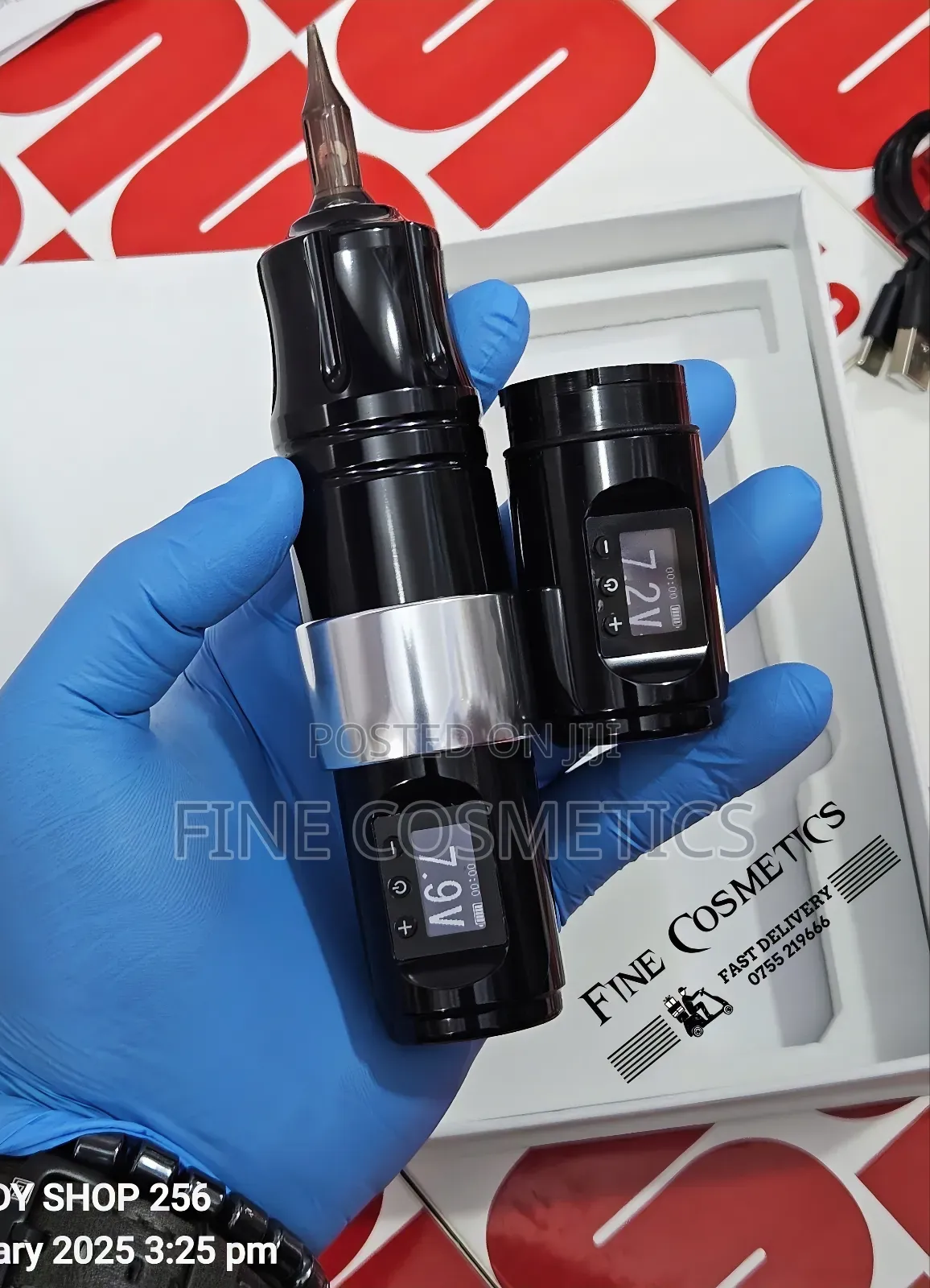 2 Batteries, Top Quality Rechargeable Wireless Tattoo Machine Gun