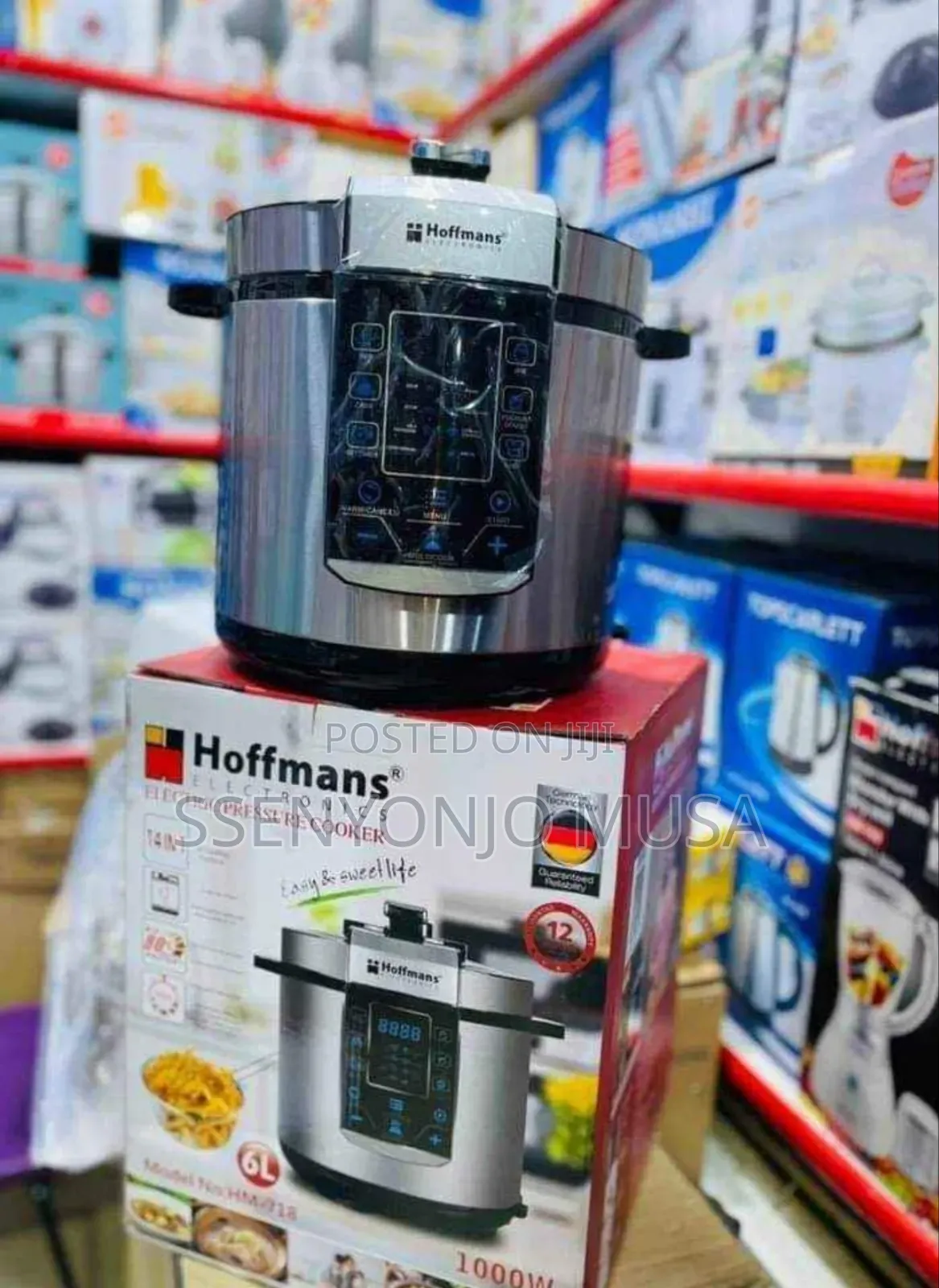 Hoffman Electric Pressure Cooker - 6l,1000w, 3-in-1, 14programs