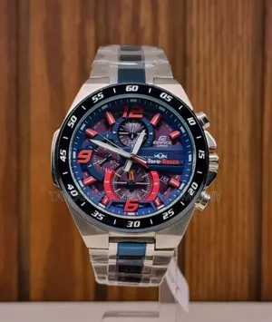 Casio Edifice Toro Rosso Blue Dial Stainless Steel Watch
