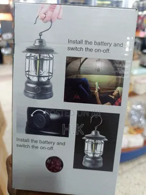 Battery-Powered LED Camping Lantern.